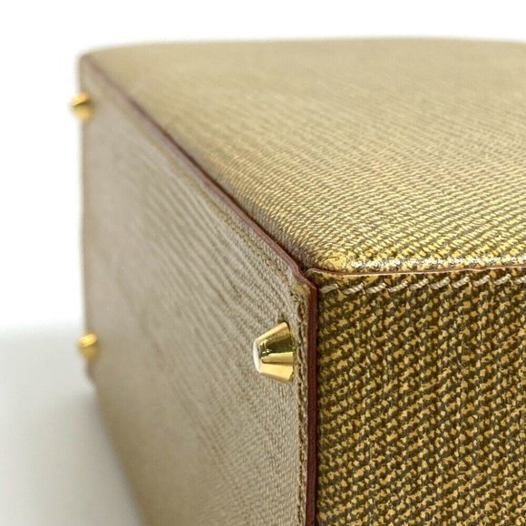 Authentic FENDI Semicircular form 2WAY Shoulder Bag Hand Bag Leather Beige - Picture 12 of 12